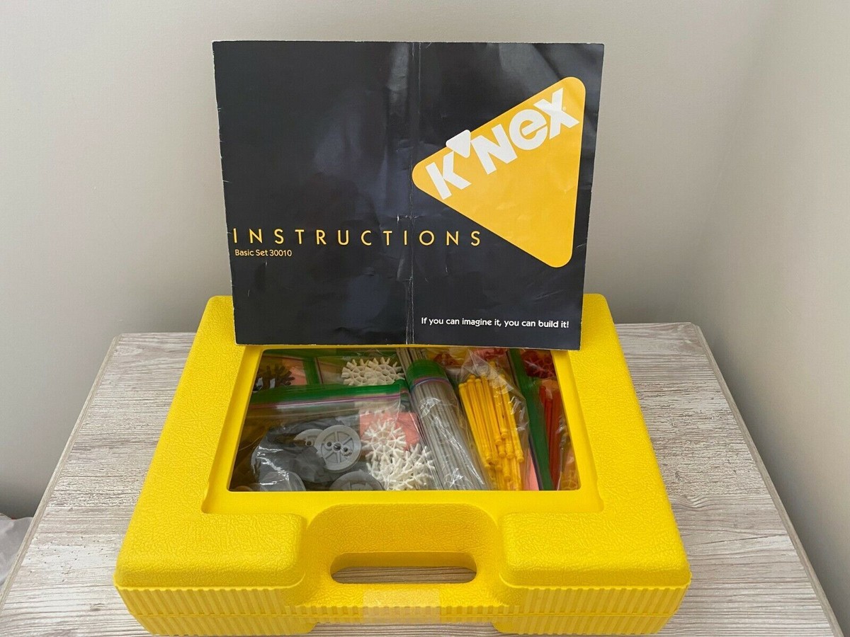 K'nex -basic set #30010 with instructions - Yellow Plastic Carry