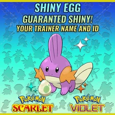 MUDKIP ✨ SHINY EGG 6 IV ✨ POKEMON SCARLET VIOLET ✨ INDIGO DISK ✨ CUSTOM ✅
