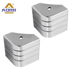 2pcs Aluminum Boat Deck Corner Pack of Pontoon Corner Cap For 90° Rounded Corner