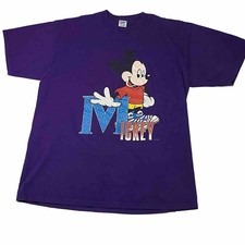 Vintage Velva Sheen T Shirt Mickey Mouse Disney XL Adult Made In USA RARE