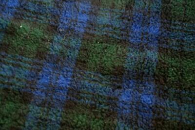 Kunstpelz Sherpa Fleece Schaffell Stoff Material - Grün Blau Blackwatch