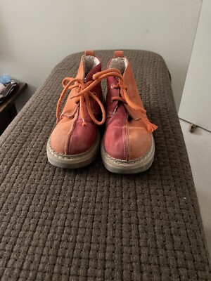 Oilily fur Lined suede Lace Up boots 12.5US, 30EU. Very Rare, VGUC.