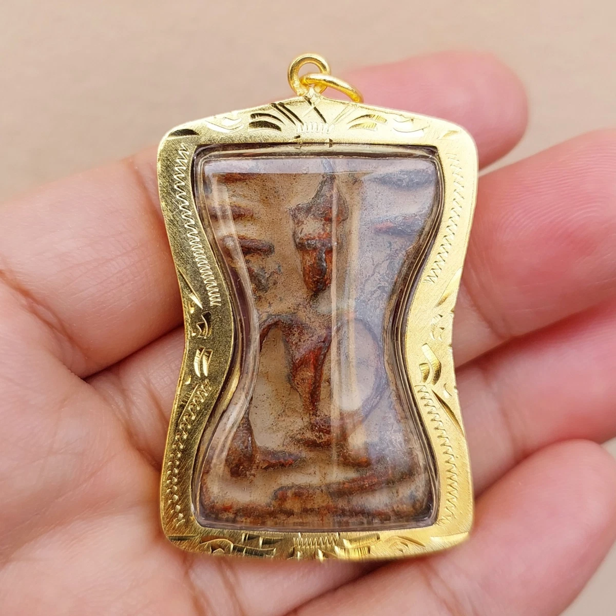 Rare Phra Mahesuan Amulet Wat Phra Sri Mahathat Thailand Blessed