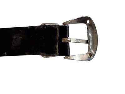 Lily Farouche Munich Studded Black Leather Belt Silver  display picture 3