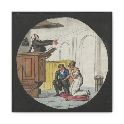 Jacob Willemz. de Vos, Netherlands - Dominee en knielend paar - Canvas Wall Art