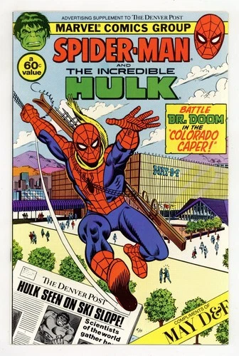 Amazing Spider-Man and the Incredible Hulk Denver Post Giveaway #1 VF- 7.5 1982