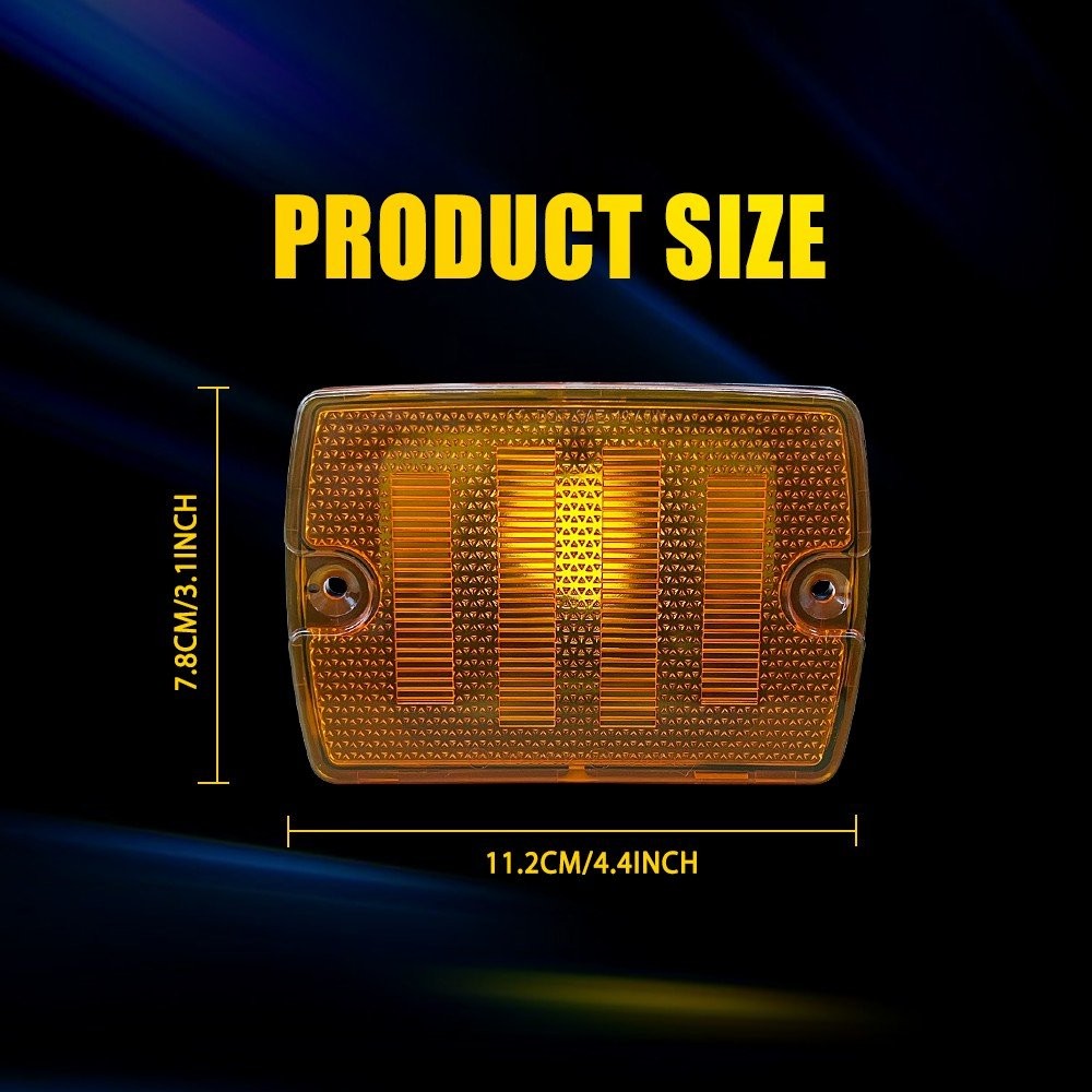 Amber Front Bumper Turn Signal Parking Light Housings For Jeep 87-95 Wrangler YJ thumbnail 2