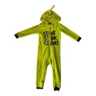Dr Seuss The Grinch Hooded Jumpsuit Stink Stank Stunk Hooded Fleece Pajamas 3T