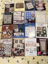 Lot Of 15 Counted Cross Stitch Pattern Books And Leaflets Vintage 70, 80,90 s
