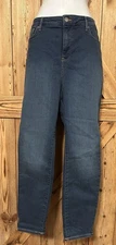 NWT NYDJ AMI Skinny Women’s Blue Medium Wash Cuffed Stretch Denim Jeans Size 16