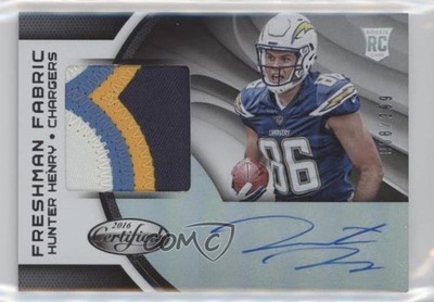 2016 Certified Mirror 8/299 Hunter Henry #210 Rookie Auto RC 7eo