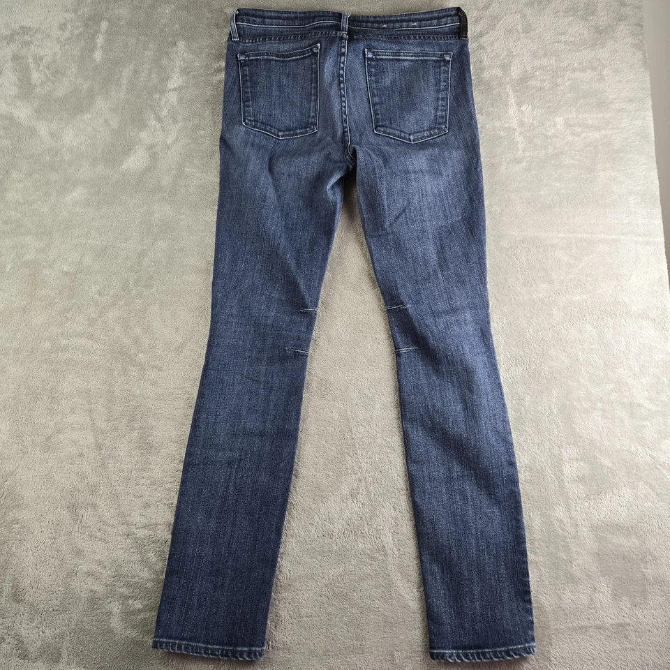 Jeans Helmut Lang para mujer 29x30 azul denim elástico ajustado tiro medio hechos en EE. UU. Foto 2 de 4