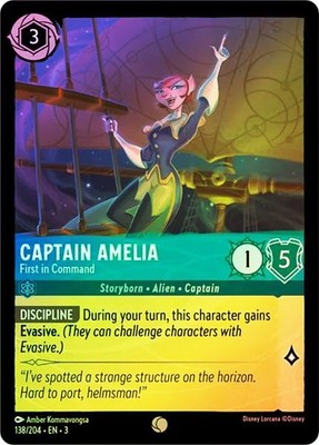 Lorcana  FOIL  Captain Amelia - First in Command  - Into the Inklands # 138