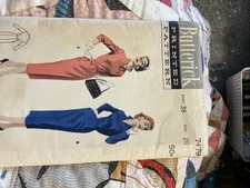 Slim Wiggle Butterick 7479 Uncut Vintage Shirt Dress Pattern Bust 38 Size 20