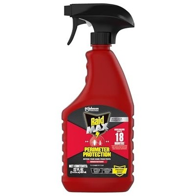 Raid Max Perimeter Protection Ant & Roach Killer Spray Indoor and Outdoor 22 oz