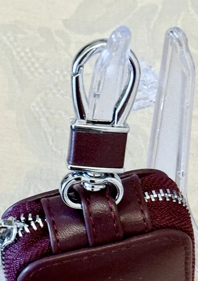 NEW Case For Earbud Storage—TOUGH Zipper/Clip-3x2in, Wine, Backpack Sanity Saver - Image 2 of 4
