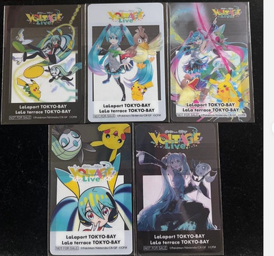 Pokemon Hatsune Miku Project VOLTAGE Clear Card Full 5-Set Neu