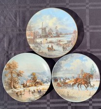3 SAMMEL TELLER Winterlandschaften von Tirschenreuth, Seltmann, Fürstenberg