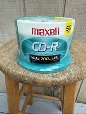 Maxell 50 Pack CD-R 700mb 80min 48x Recordable Media Discs-MAX648250