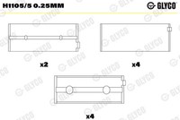 Glyco Kurbelwellenlager FüR Ford Focus Turnier DNW 1.8 Turbo Di/Tddi Transit
