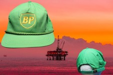 Alaska Vintage 90s BP British Petroleum Green Hat Cap Pruhow bay
