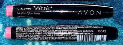 Avon (Qty 2) Glazewear Dazzle PINK RADIANCE (G042) Lip Gloss (SEALED)
