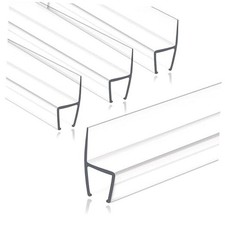 Frameless Shower Door Seal Strip 4 Pack 4PCS  3/8"  39" H-Type Side  Bottom