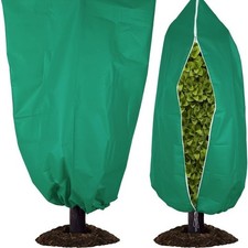 Frost-proof plant cover with zipper and drawstring, outdoor tree cold protection
