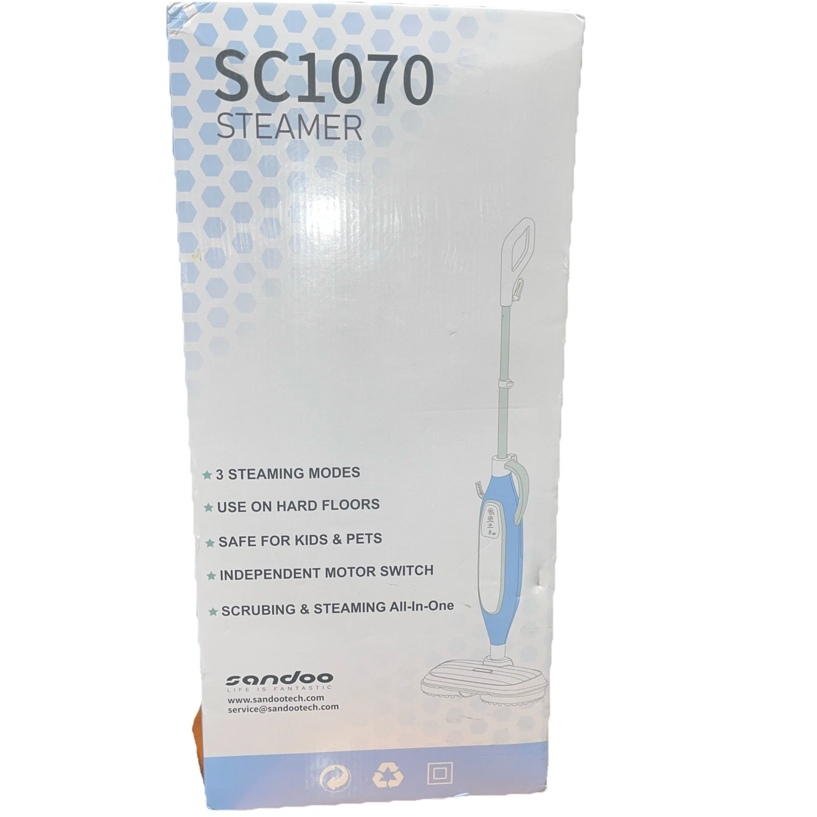 Sandoo Tech SC1070 Steamer Steam Cleaner with 9 Attachments 3 Steaming Modes