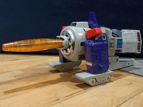 1986 TRANSFORMERS G1 GALVATRON GUN VINTAGE FIGURE w/MOUNT & CANNON NOT WORKING