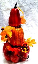 Boston International Metal Pumpkins Fall And Halloween Deco Brand New