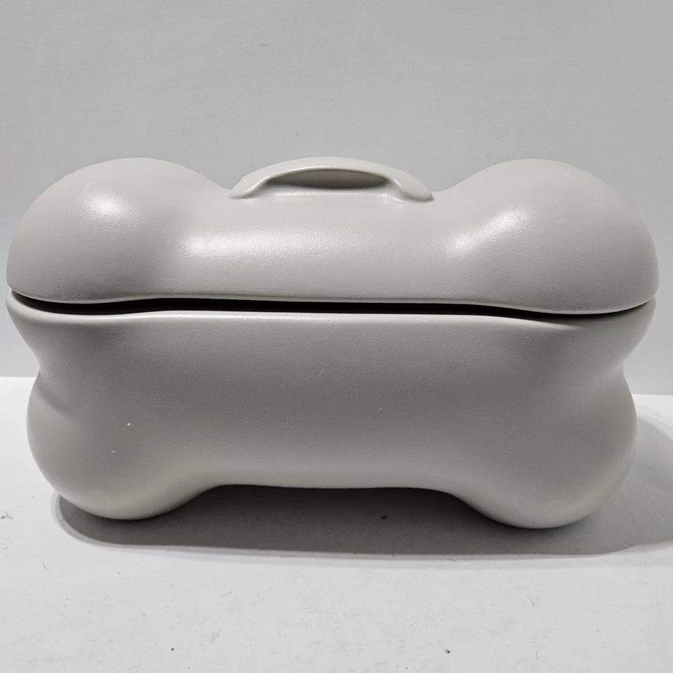 Pet Zone Small 17x10x8 Dog Pet Bone Shaped Toy Box Storage Bin Container Tan - Image 2 of 4
