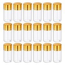 24Pcs 8ml Mini Glass Bottles with Gold Aluminum Caps for DIY Crafts