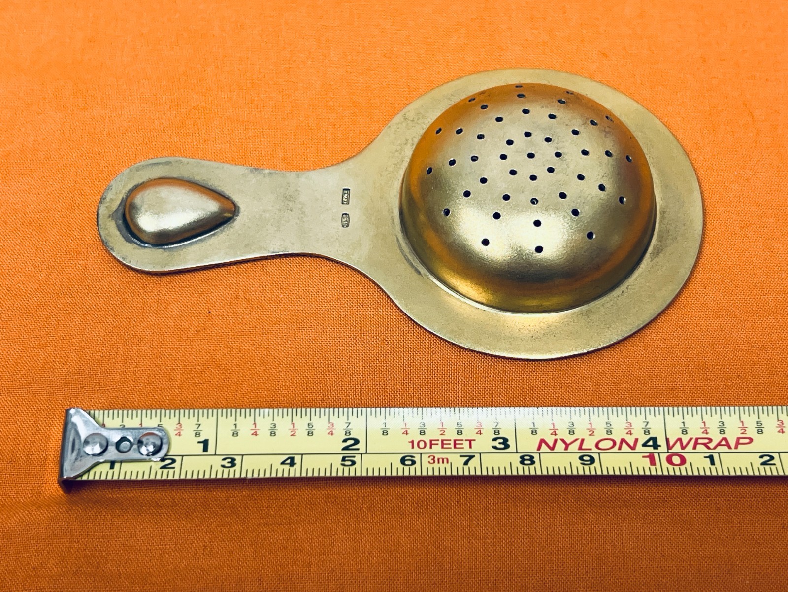 Russian Silver Enamel Strainer