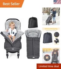 Adjustable Toddler Footmuff with Zipper - Warm Stroller Cover for Winter