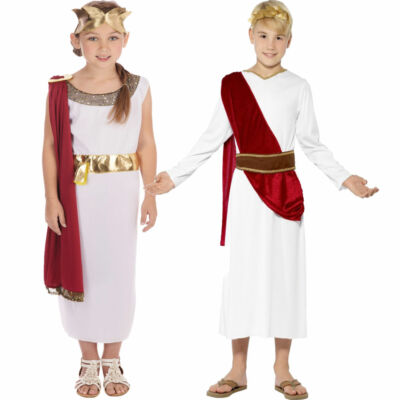 Child ROMAN GIRL Fancy Dress Costume Ancient Rome Toga World Book Week Ages 3-10 Child ROMAN GIRL Fancy Dress Costume Ancient Rome Toga World Book Week Ages 3-10