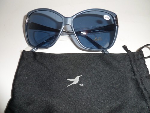 Gafas de sol bifocales 1.50 azul/gris con lados martillados plateados protección UV400 NUEVAS - Imagen 6 de 6