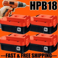 2X Battery for Black and Decker HPB18 18Volt HPB18-OPE /18V-24V Battery Charger