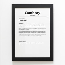 A4 PRINT - Cambray - Funny Humorous Family Surname Definition