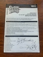 Guitar Hero Les Paul Controller Nintendo Wii Instruction Manual Only