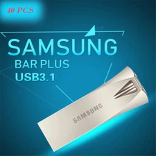 40PCS Silver Samsung BarPlus 128GB USB3.1 Flash Drive Memory Thumb Storage UDisk