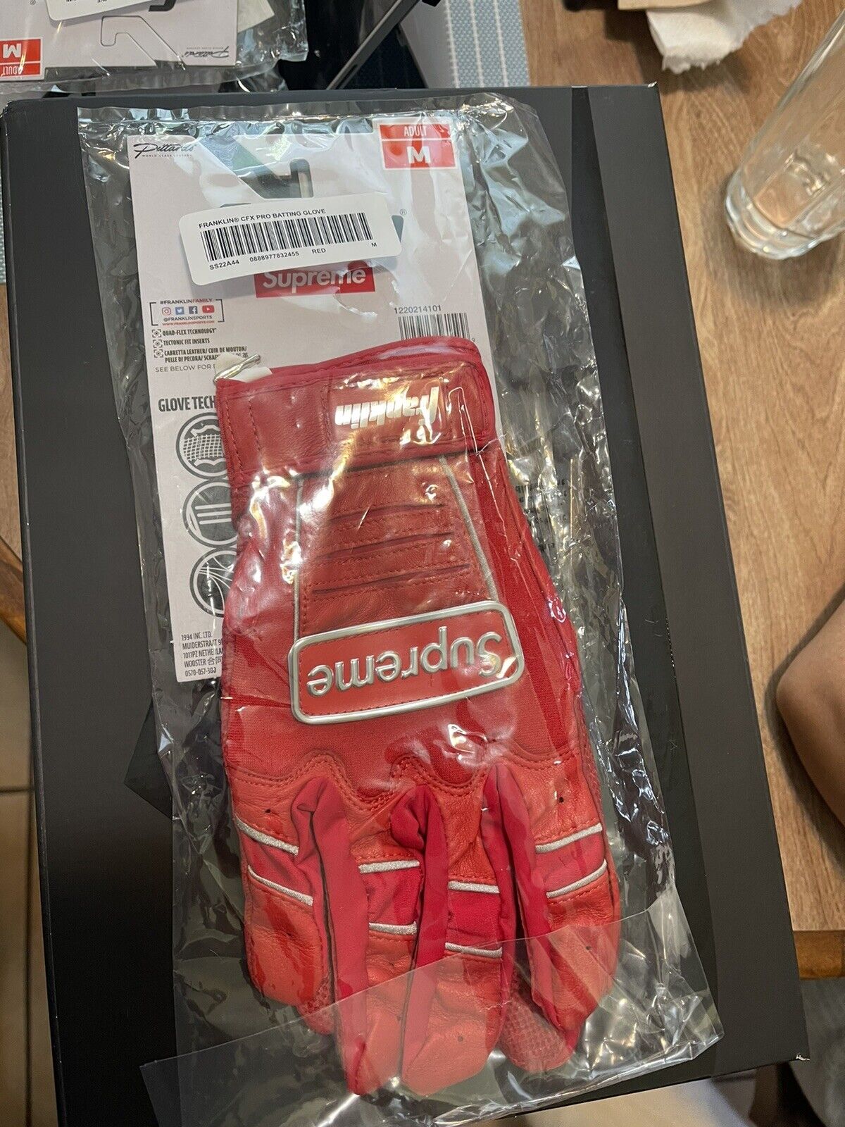 Supreme® Franklin® CFX Pro Batting Gloves Red Medium