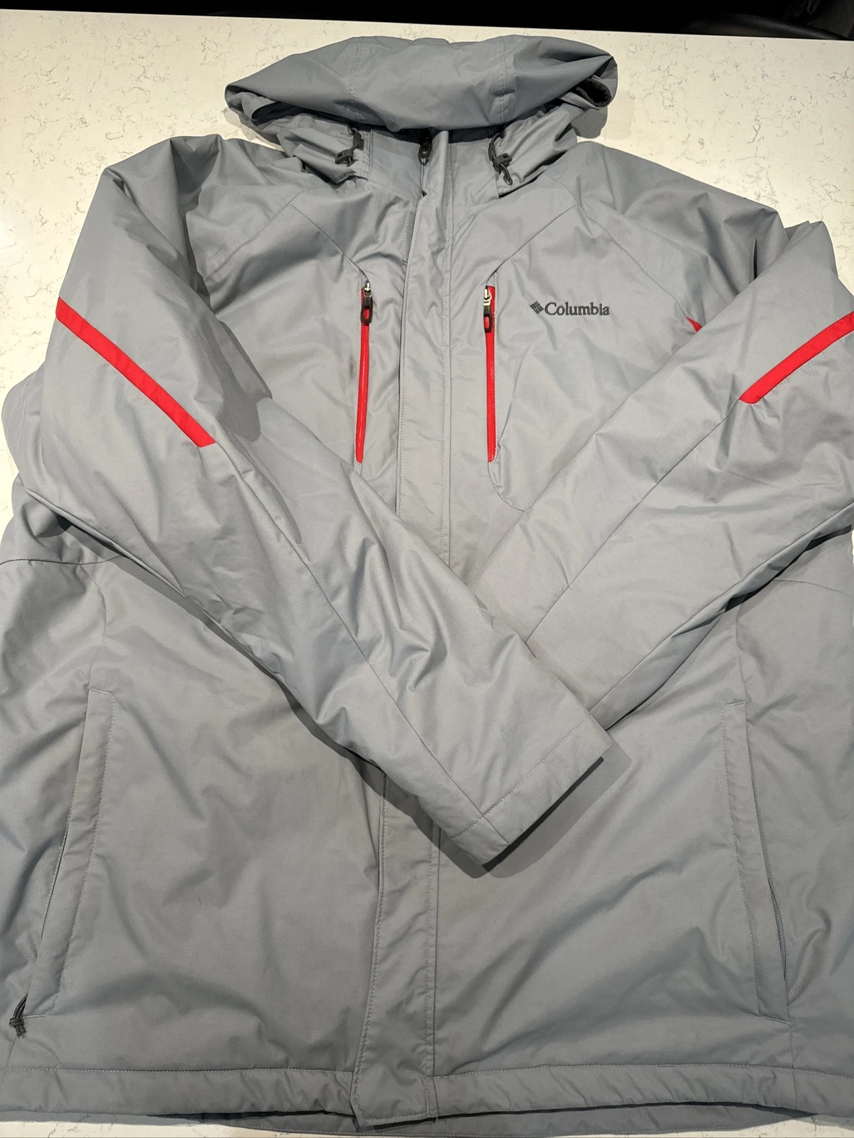 Columbia Men's Blue Gray Omni Heat Insulated Jacket Size 2XT