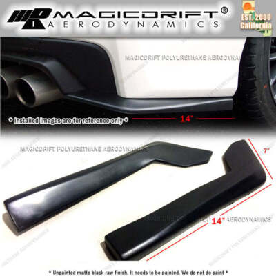Universal Fit 14'' x 7'' Rear Bumper Side Corner Extension Splitter Spats Diffuser