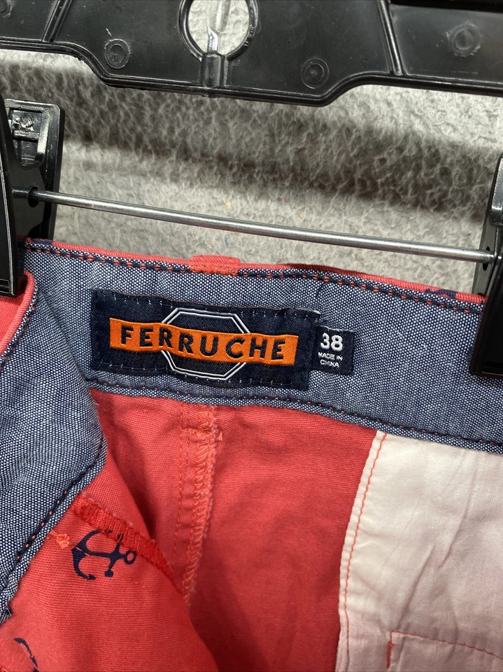 Shorts Chino Khaki Ferruche Mens Anchor Pattern no Tamanho 38 - Imagem 4 de 4