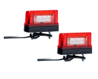 2X LED Kennzeichenleuchte Nummerschildleuchte Kennzeichenbeleuchtung Dreieck SET