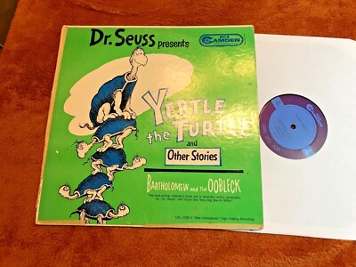 Vintage Dr. Seuss Yertle The Turtle Bartholomew And The Oobleck Vinyl LP 1961 !