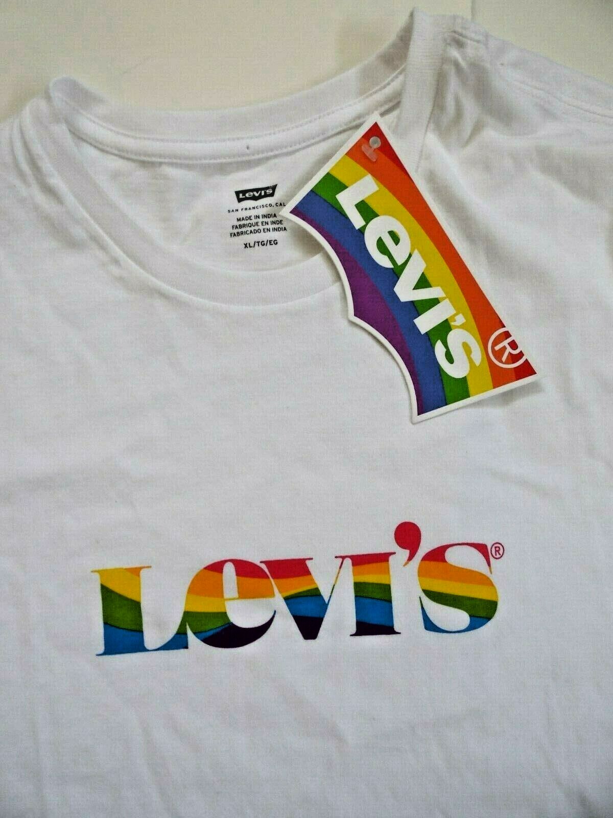 Levis Community Pride Unisex T-shirt Gay LGBTQIA White Size XL NWT  194877365192 | eBay