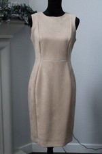 Brown Officewear Kneelength Sleeveless Calvin Klein Bodyfit Pencil Dress Used On