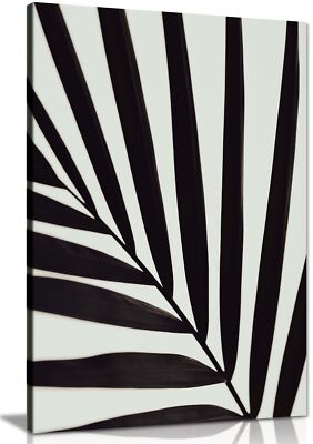 Gerahmtes Leinwandbild Palmblätter Schatten Wandbild Wohndeko
